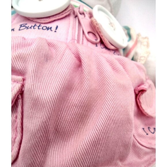 Precious Moments Bunny Plush Yes I Can 2003 Vintage Enesco Learn Button Zip Tie - Picture 10 of 14